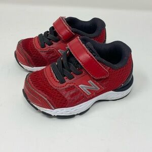 New Balance 680v5 Kids Toddler Shoes Size 4 Black Red